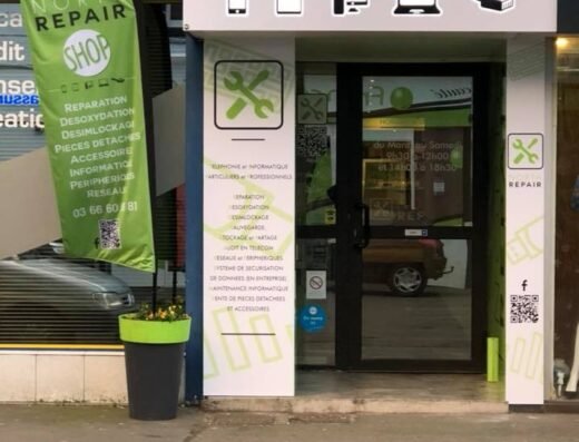 Façade de la boutique North Repair à Bruay-la-Buissière, spécialisée en réparation informatique et mobile